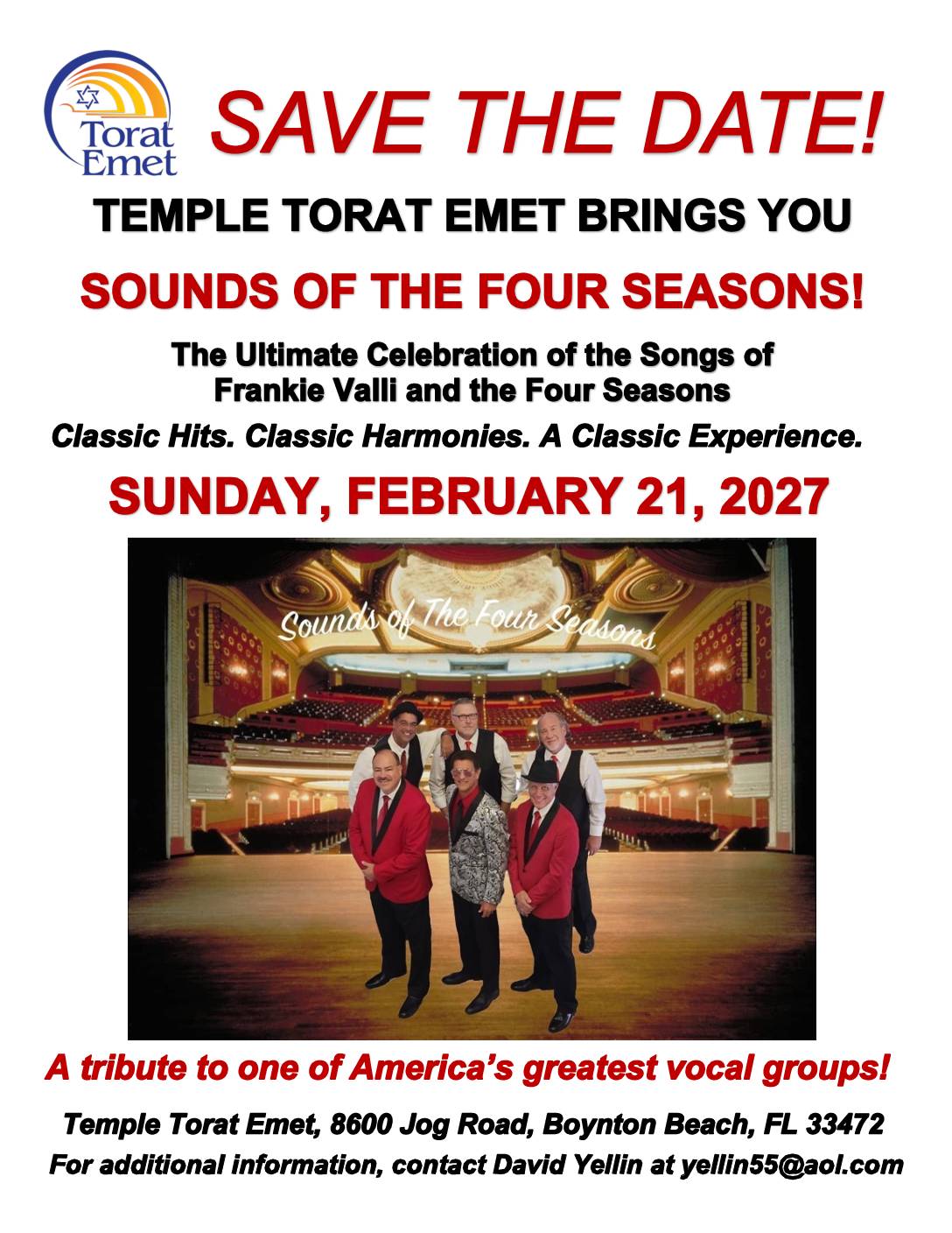 SAVE THE DATE FOUR SEASONS CONCERT